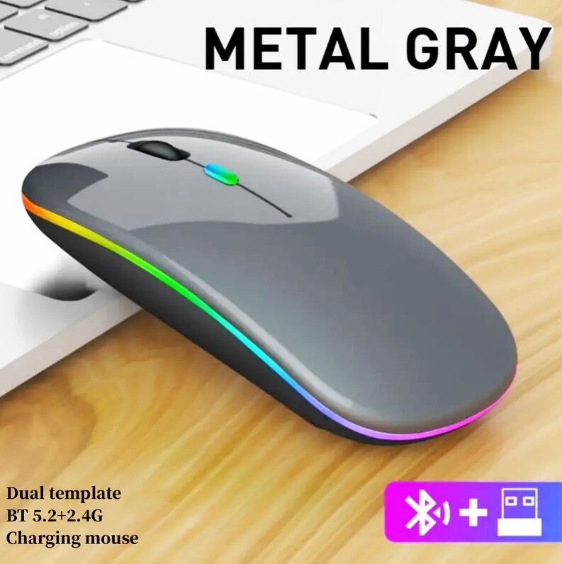1x New Wireless Mouse Bluetooth and 2.4GHz Dual Modes Rechargeable