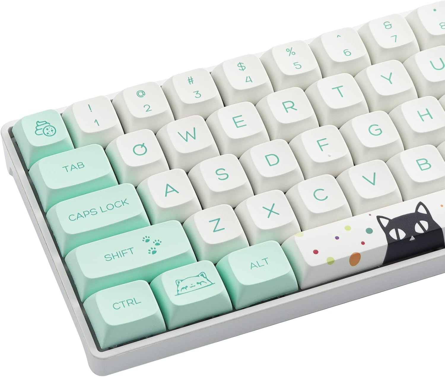PBT Keycaps 130 Keys Cat Key Caps Dye-Sublimation Cute Keycap Set XDA Profile Cu
