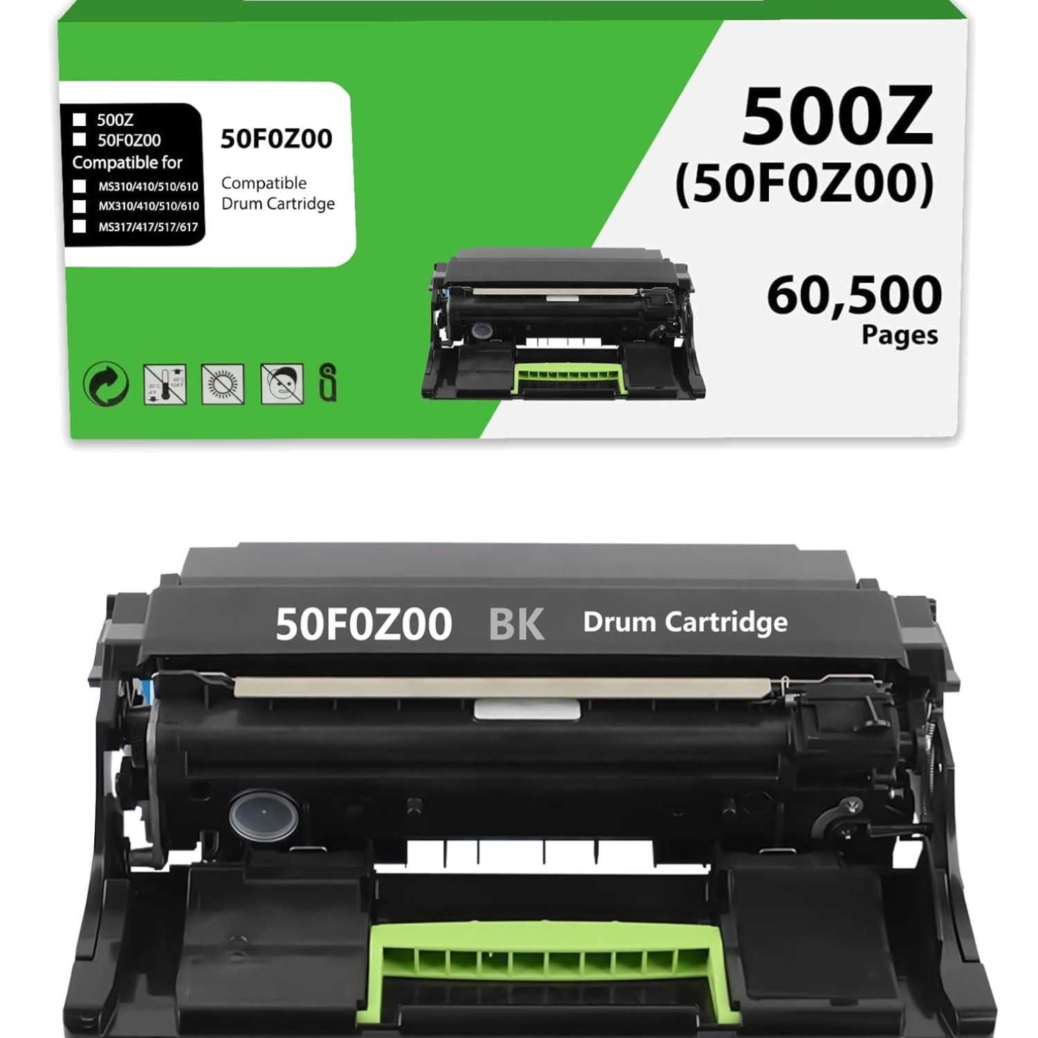 50F0Z00 Imaging Unit Compatible for Lexmark 50F0Z00 Imaging MS610dn 500Z 500Z...