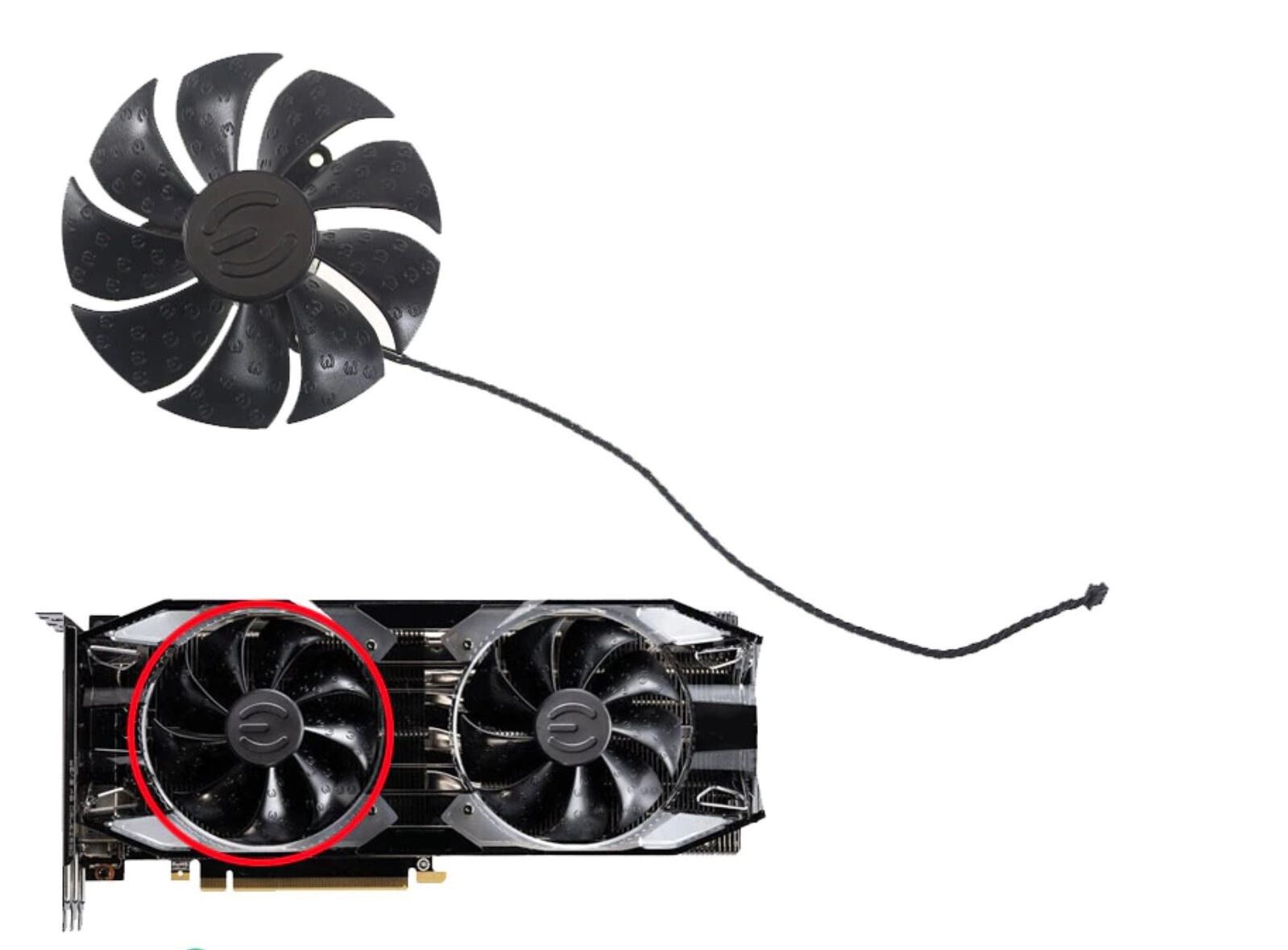 PLA09215S12H Graphics Fan For EVGA GeForce RTX 2070 SUPER XC ULTRA