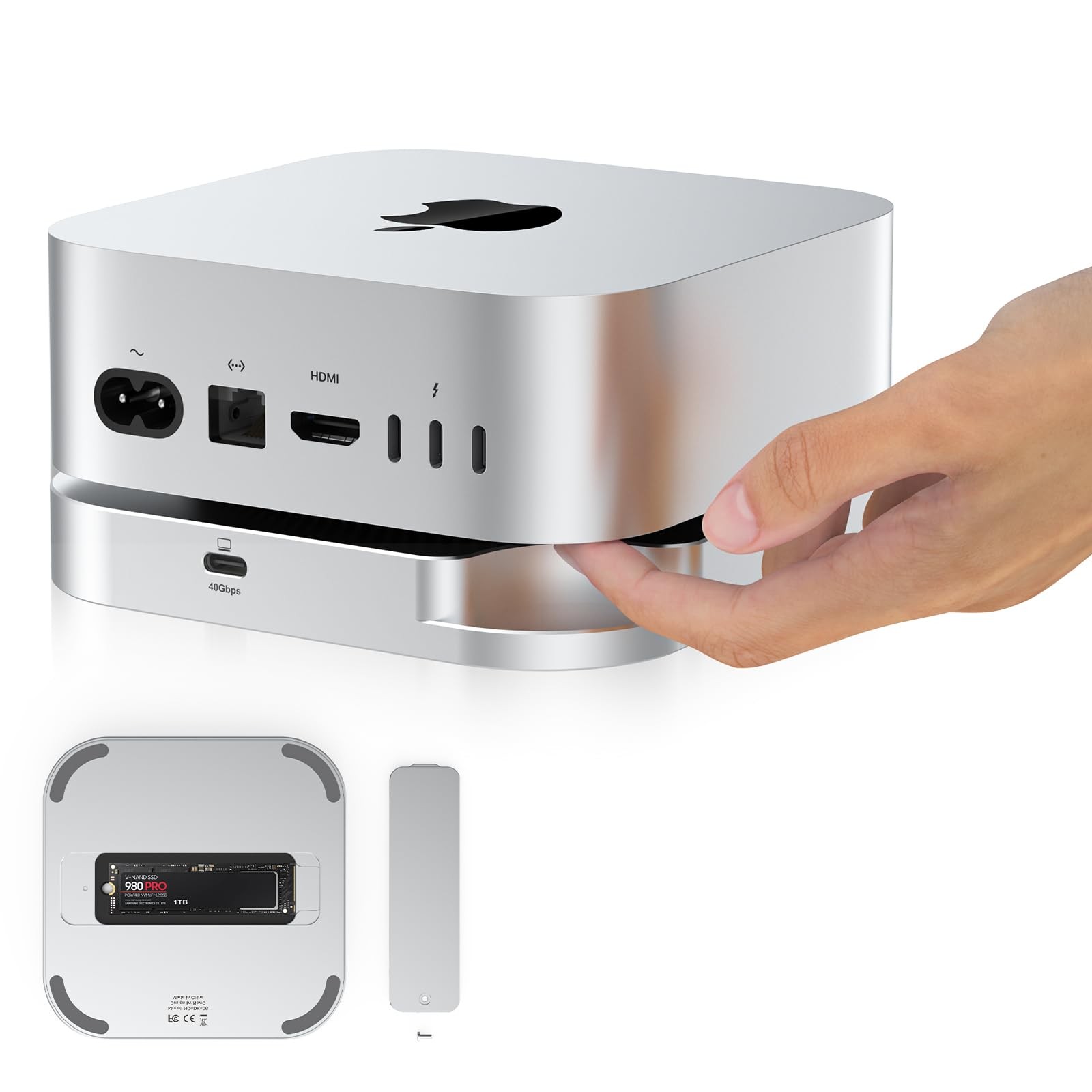 40Gbps M.2 NVMe SSD Enclosure for Mac mini /, Designed for Always-on Setups, ...