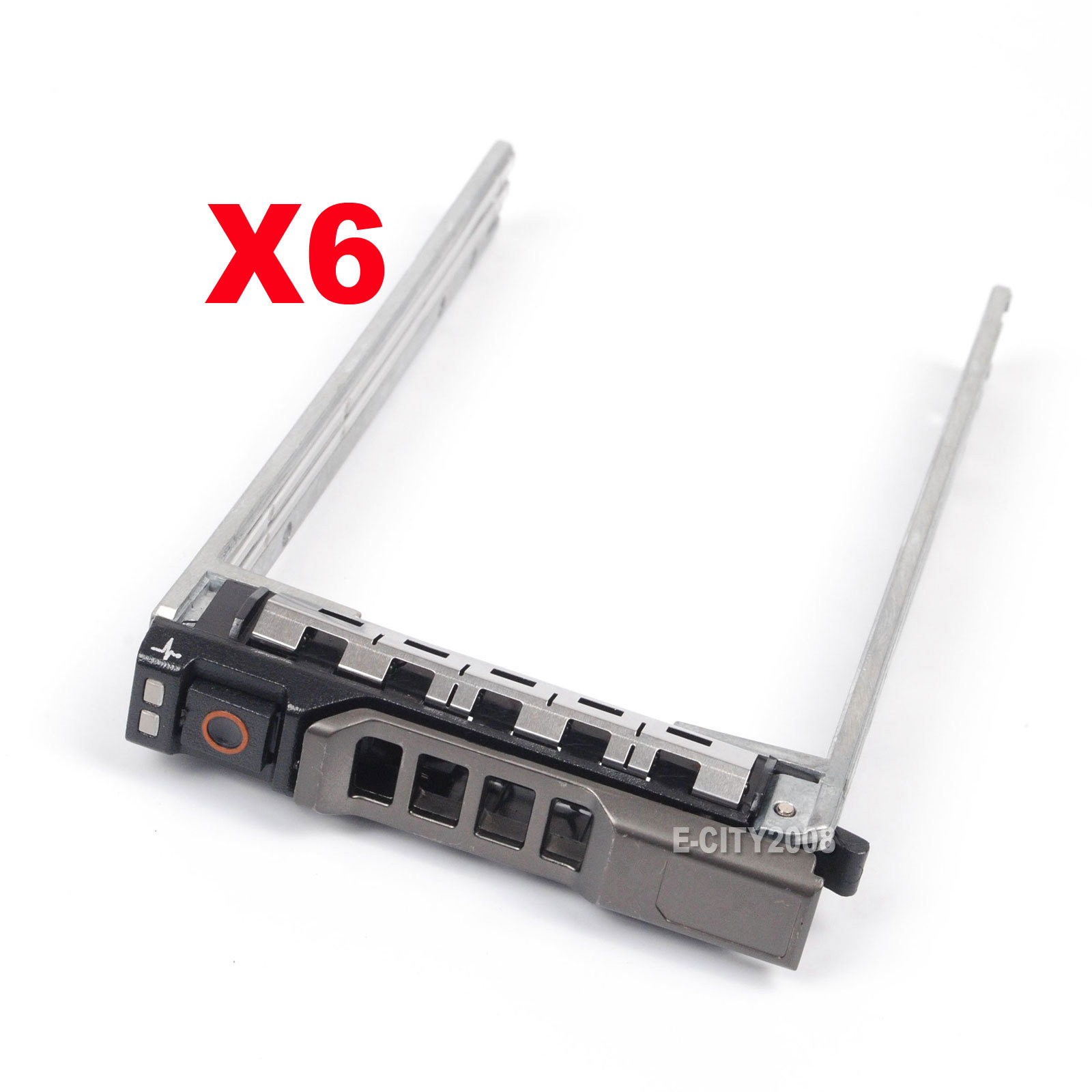 6PCS 2.5" SAS SATA Hard Disk Tray Caddy For Dell PowerEdge R610 US Seller