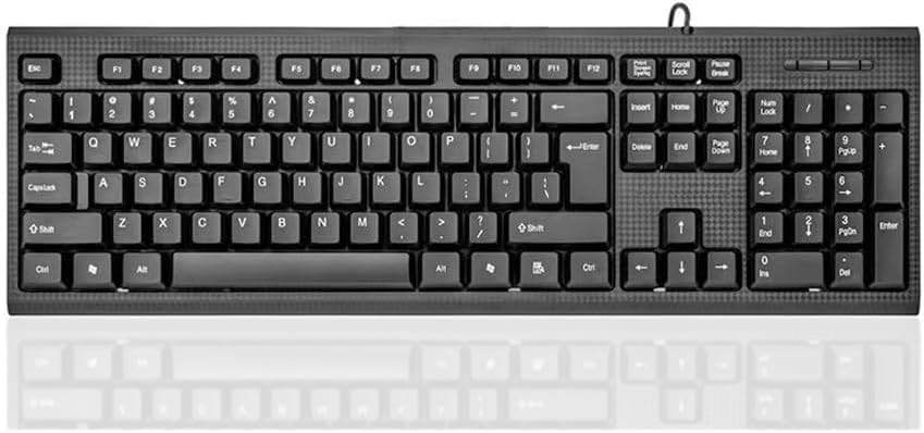 Guiheng Wired Computer Keyboard, Plug Play USB, Large Number Pad, LED...