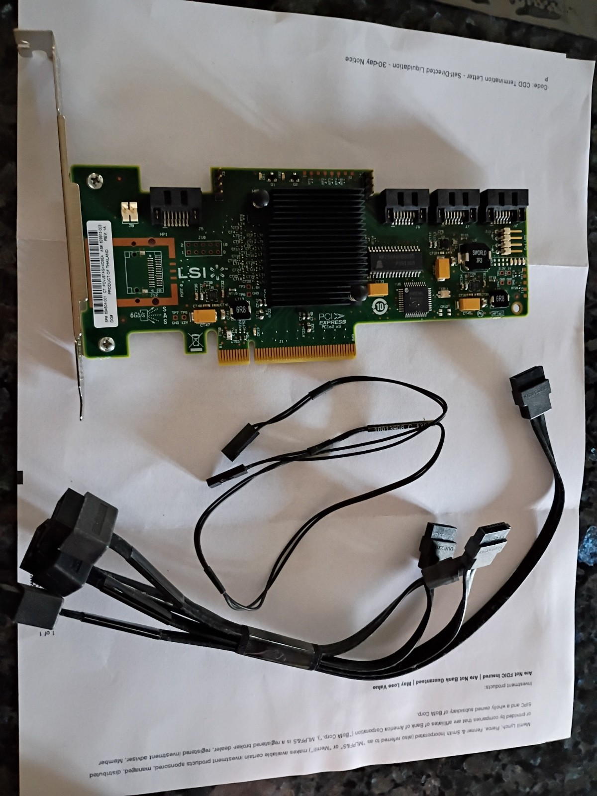 HP SAS9212-4i 4-Port 6Gb/s PCIe SATA Raid Controller P/N: 694504-001 Tested w/ca