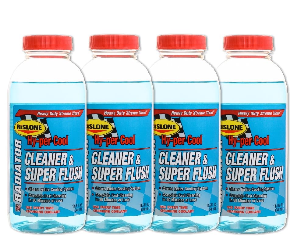 4 PCS Hyper Cool Cleaner Super Flush 11.5 oz Radiator System Clean Fluid
