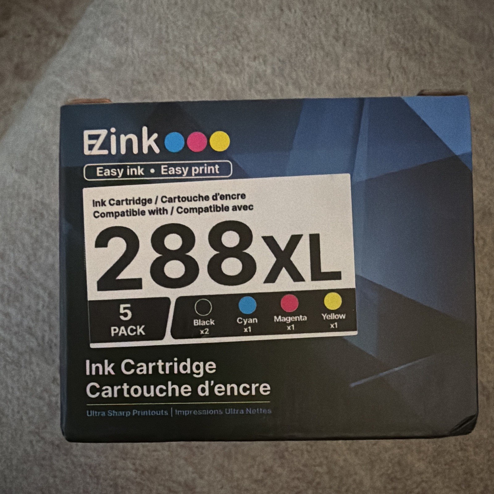 EZink 288XL Compatible Ink Cartridges for Epson 5-Pack BK/C/M/Y Inkjet