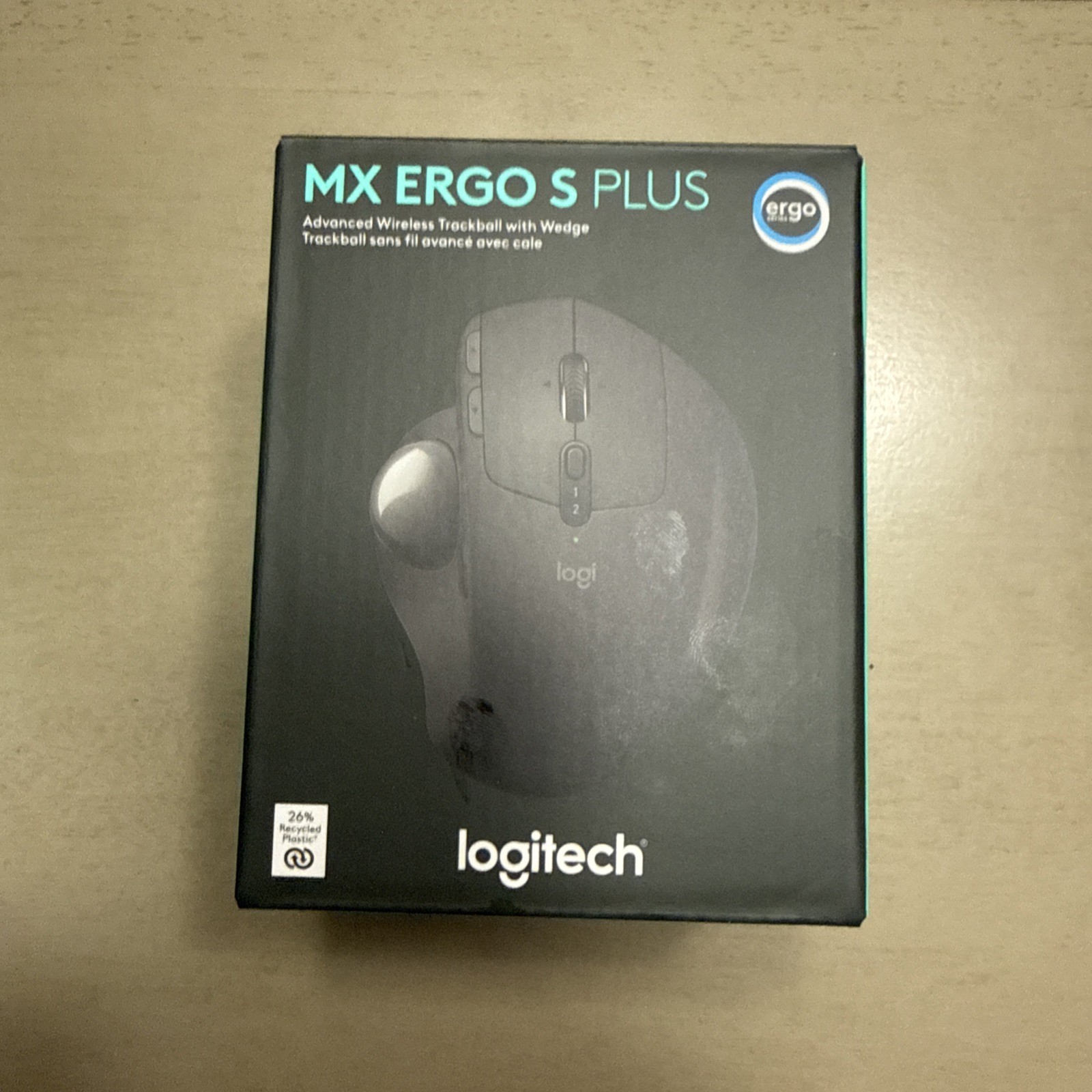 Genuine Logitech MX ERGO S PLUS Wireless Trackball Mouse (910-007247) BRAND NEW