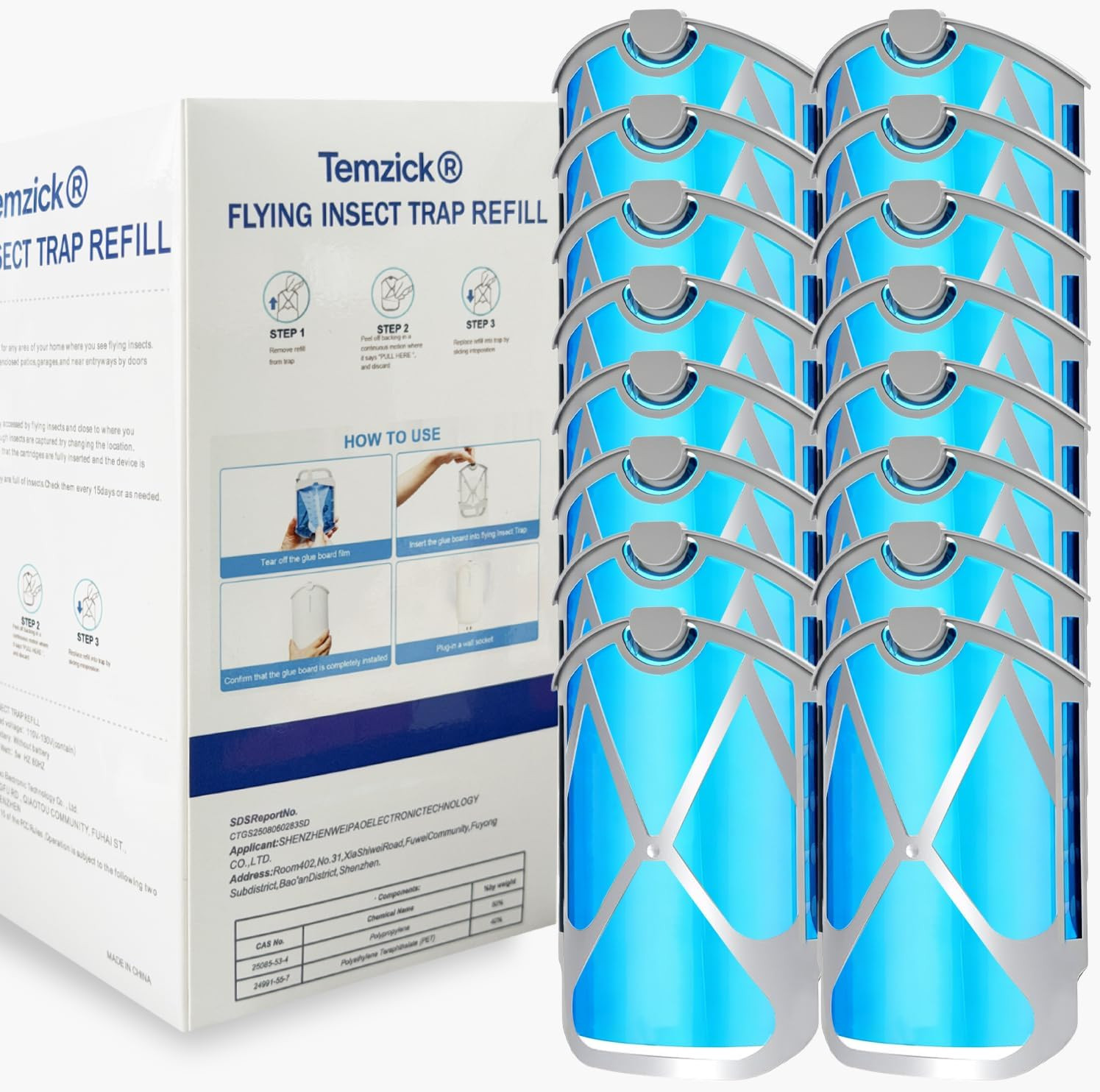 16-Pack Refill Cartridges Compatible with Zzevo, 100% Fit, 1:1 Size