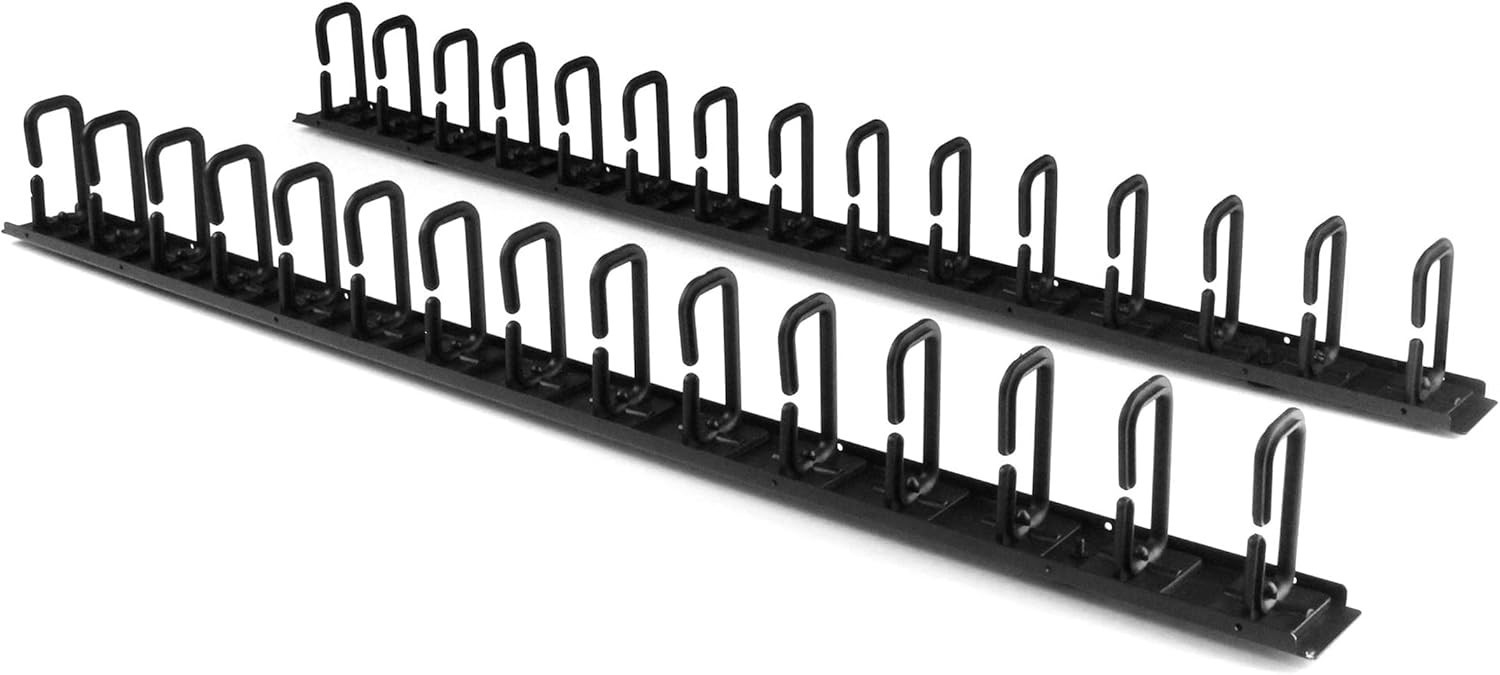 2 Pack Startech Cable Management Organizer Vertical Server Rack D-ring Hooks