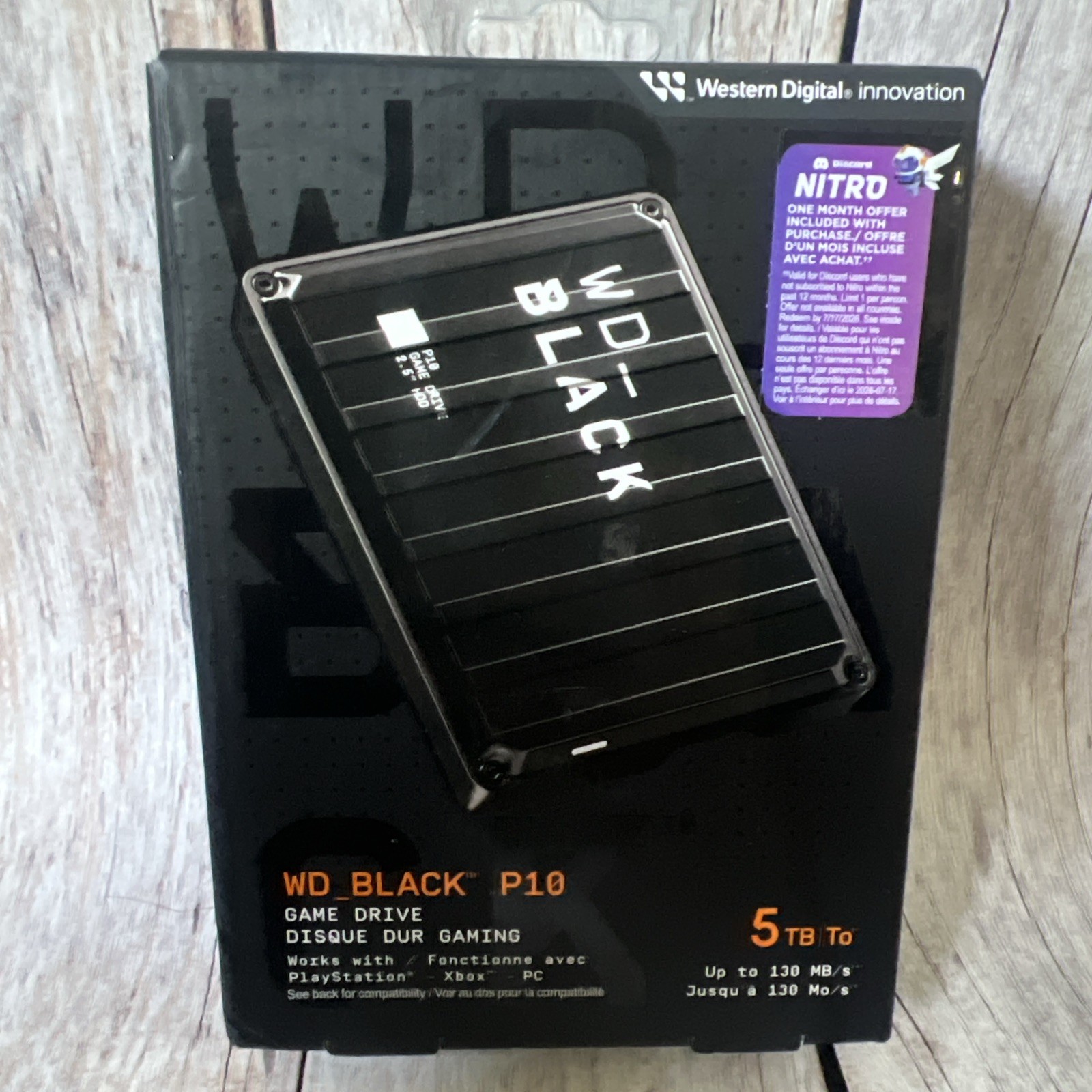 WD_BLACK 5TB P10 Portable Gaming External Hard Drive HDD-WDBA3A0050BBK-WEWM