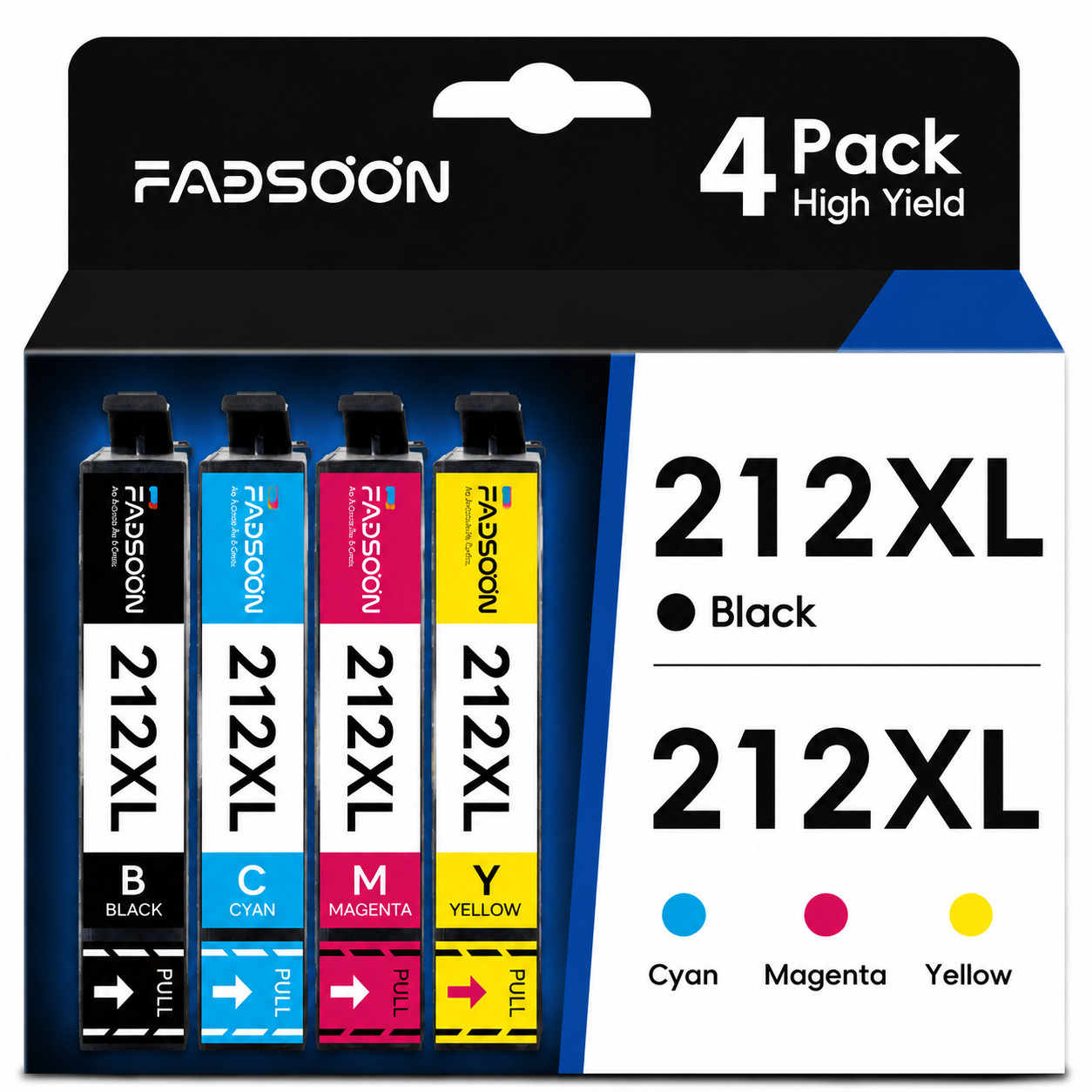 212XL 4PK BK/C/M/Y Ink Cartridge Expression Home XP-4100 XP-4105 WorkForce 2850