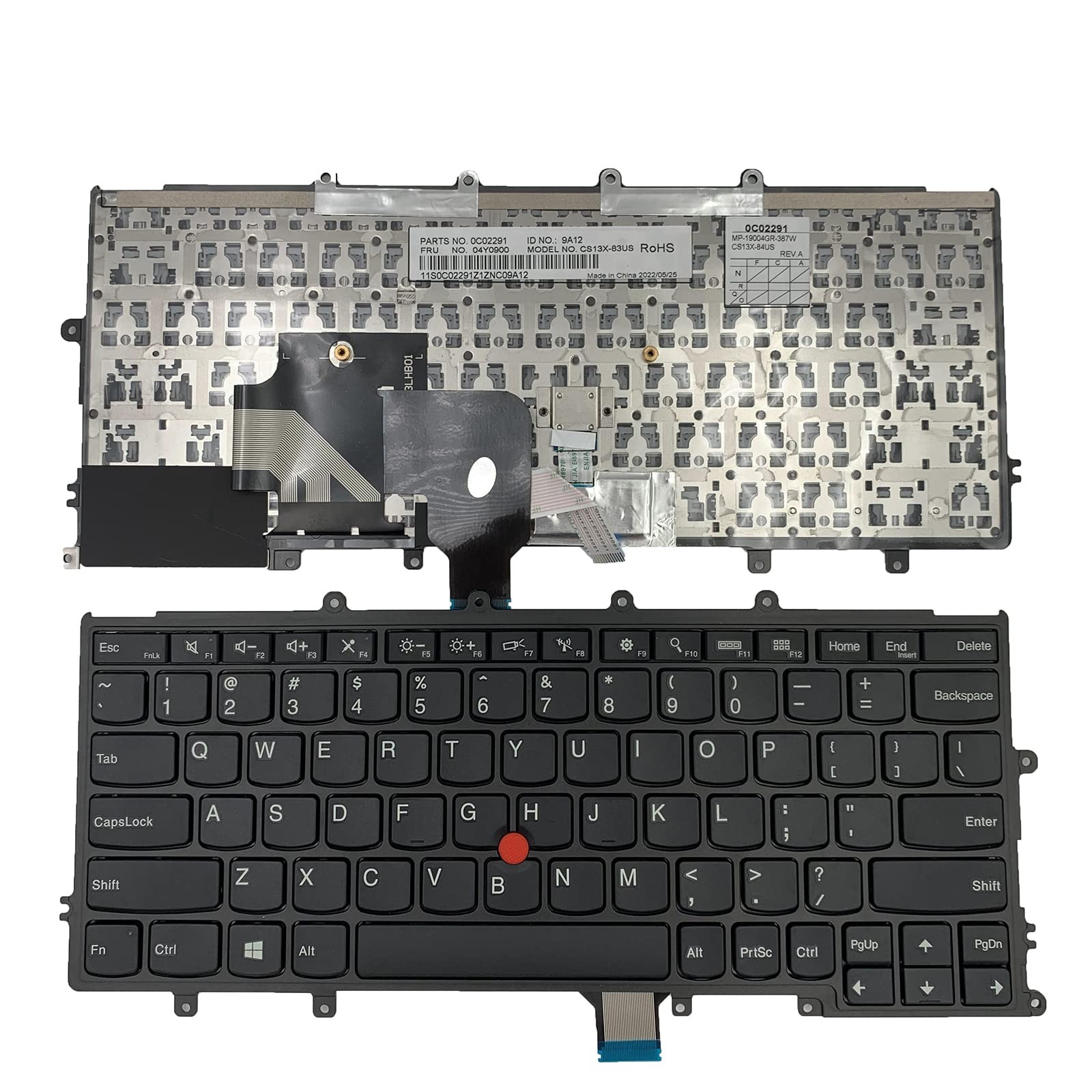 Laptop Replacement US Layout with Pointer Keyboard for Lenovo ThinkPad X240 X...