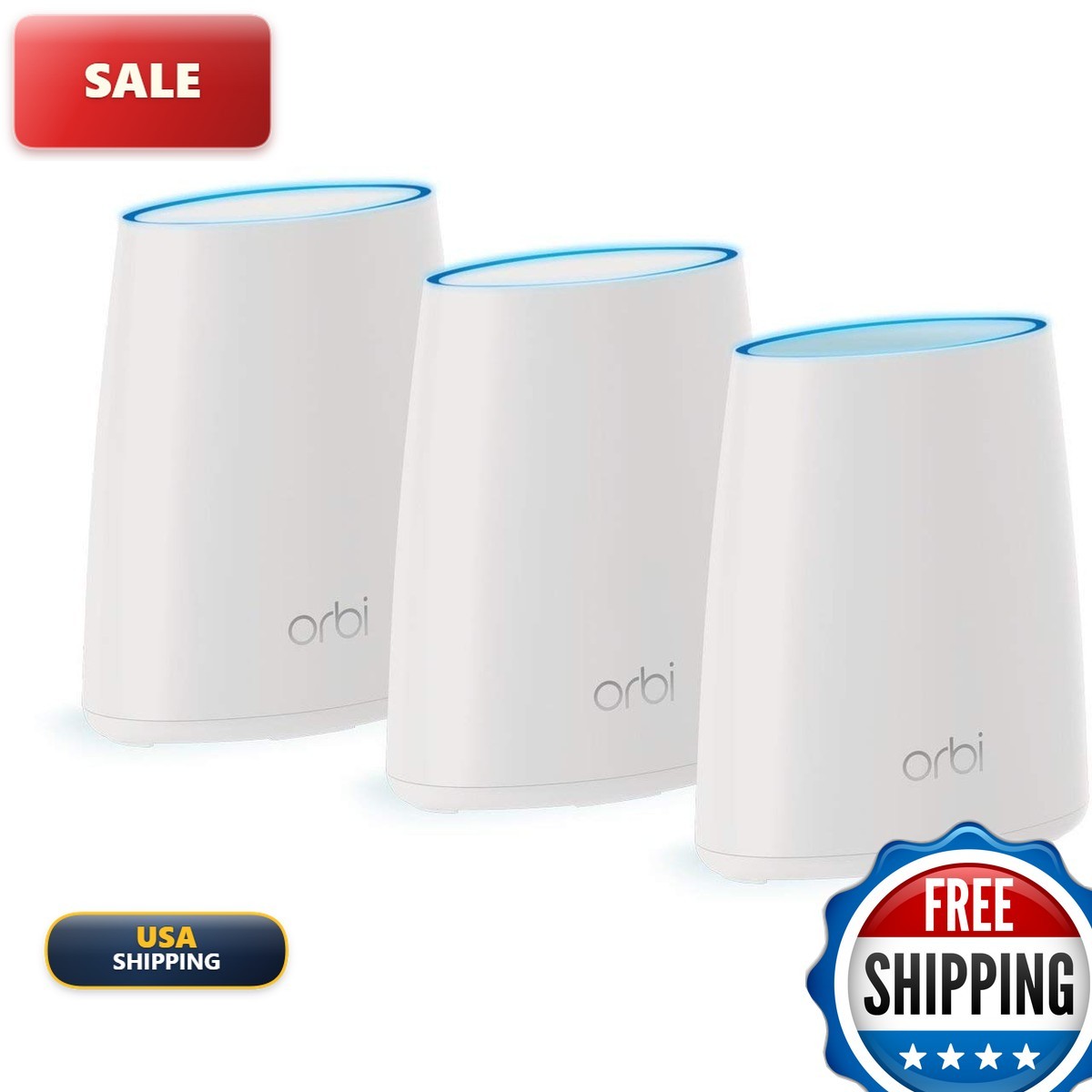 NETGEAR Orbi Whole Home Mesh WiFi System 3 Pack Router RBK43-200NAR (renewed)