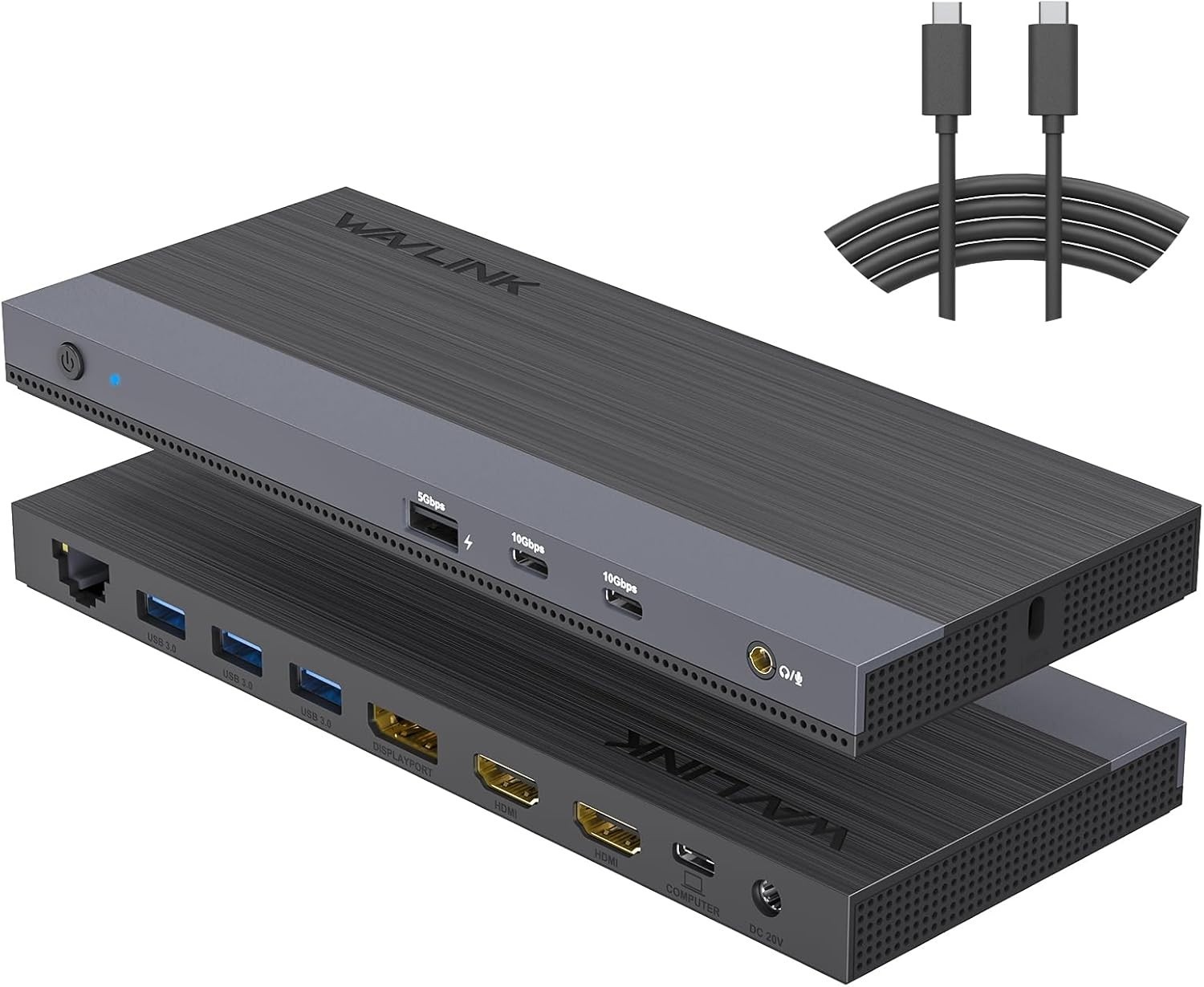 WAVLINK WL-UMD05M Pro USB-C 8K Triple Display Dock 100W PD Open Box