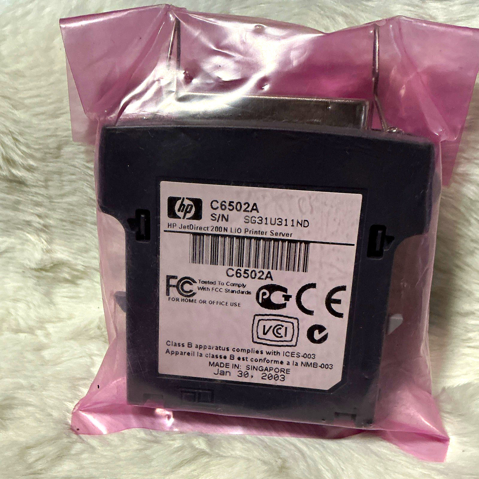 HP JetDirect 200N LIO Print Server Module Ethernet RJ-45 Parallel C6502A