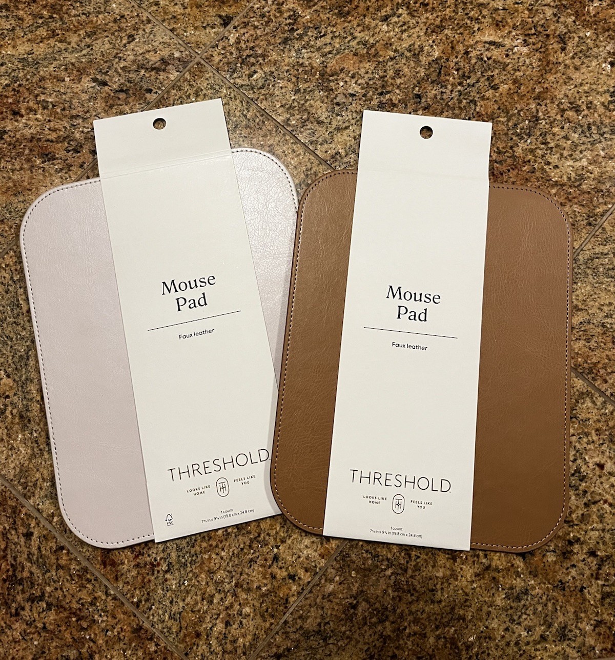 Threshold Faux Leather Mouse Pad with Cork Backing