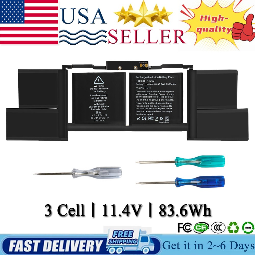 ✅LOT A1953 A1990 Battery For MacBook Pro 15" Mid 2018 2019 EMC 3215 3359 83.6WH
