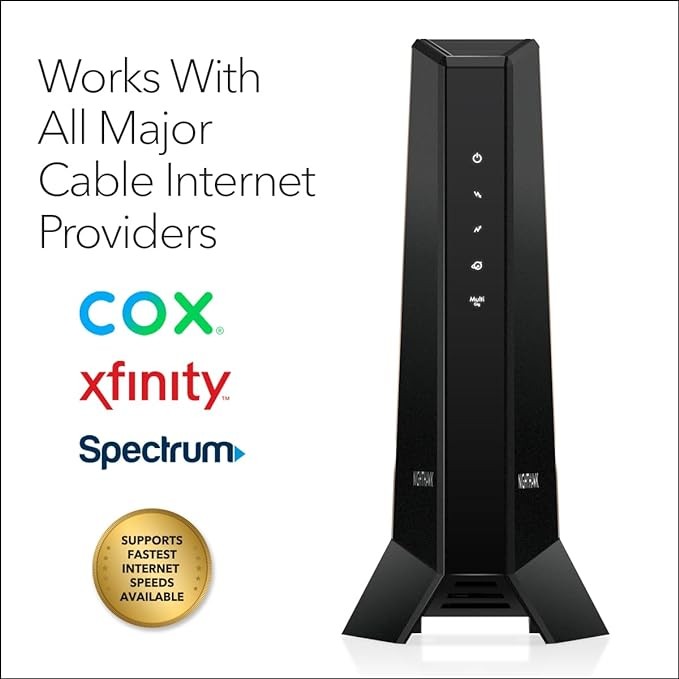 NETGEAR Nighthawk Multi-Gig Cable Modem CM2000 - Compatible with All -  Black