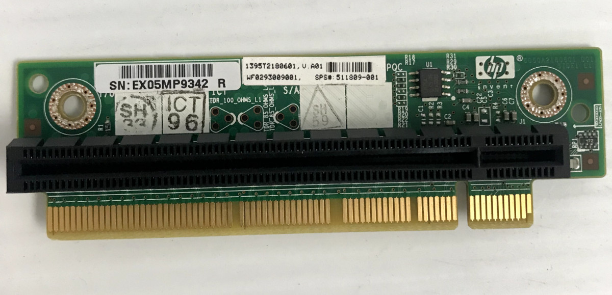 HP 511809-001 490419-001 PCI-Ex16 Riser Board for DL120 G6 G7 DL160 G6 DL320