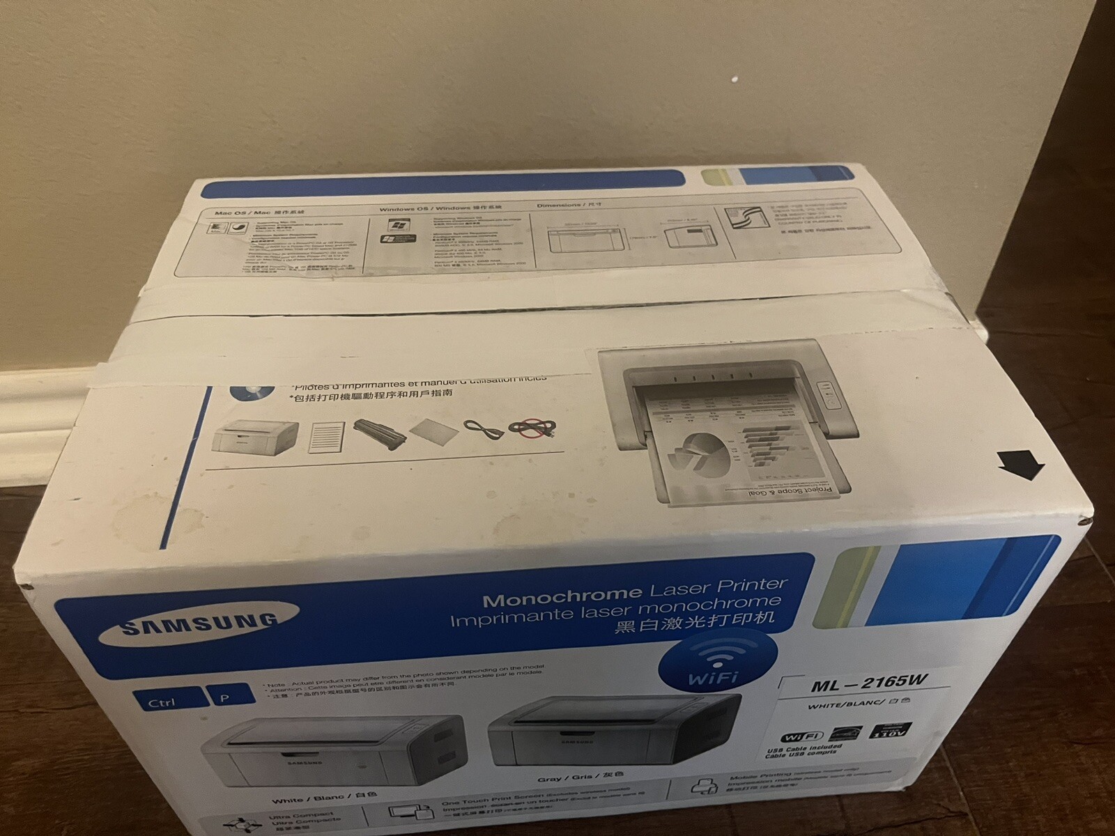Samsung ML-2165W Monochrome Laser Printer Compact Wireless New