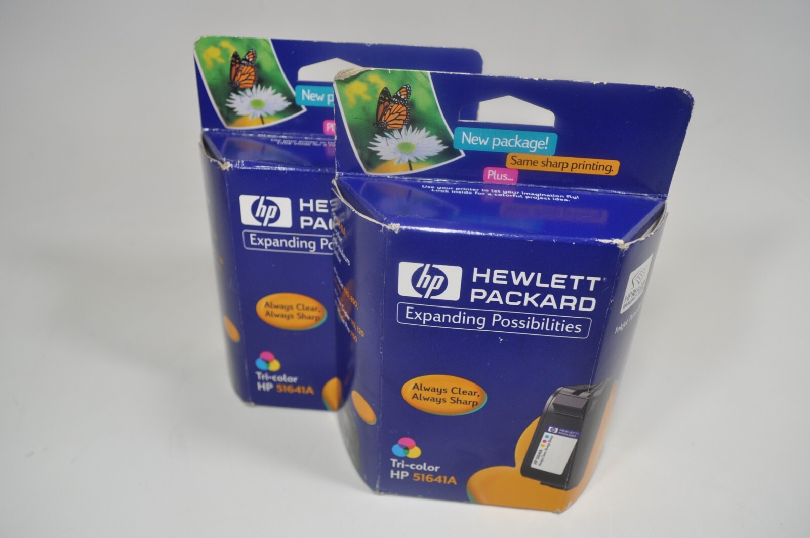 New OEM Authentic HP 51641A Tri-color (HP 41) Inkjet Ink Lot of 2 Dated Nov 1999