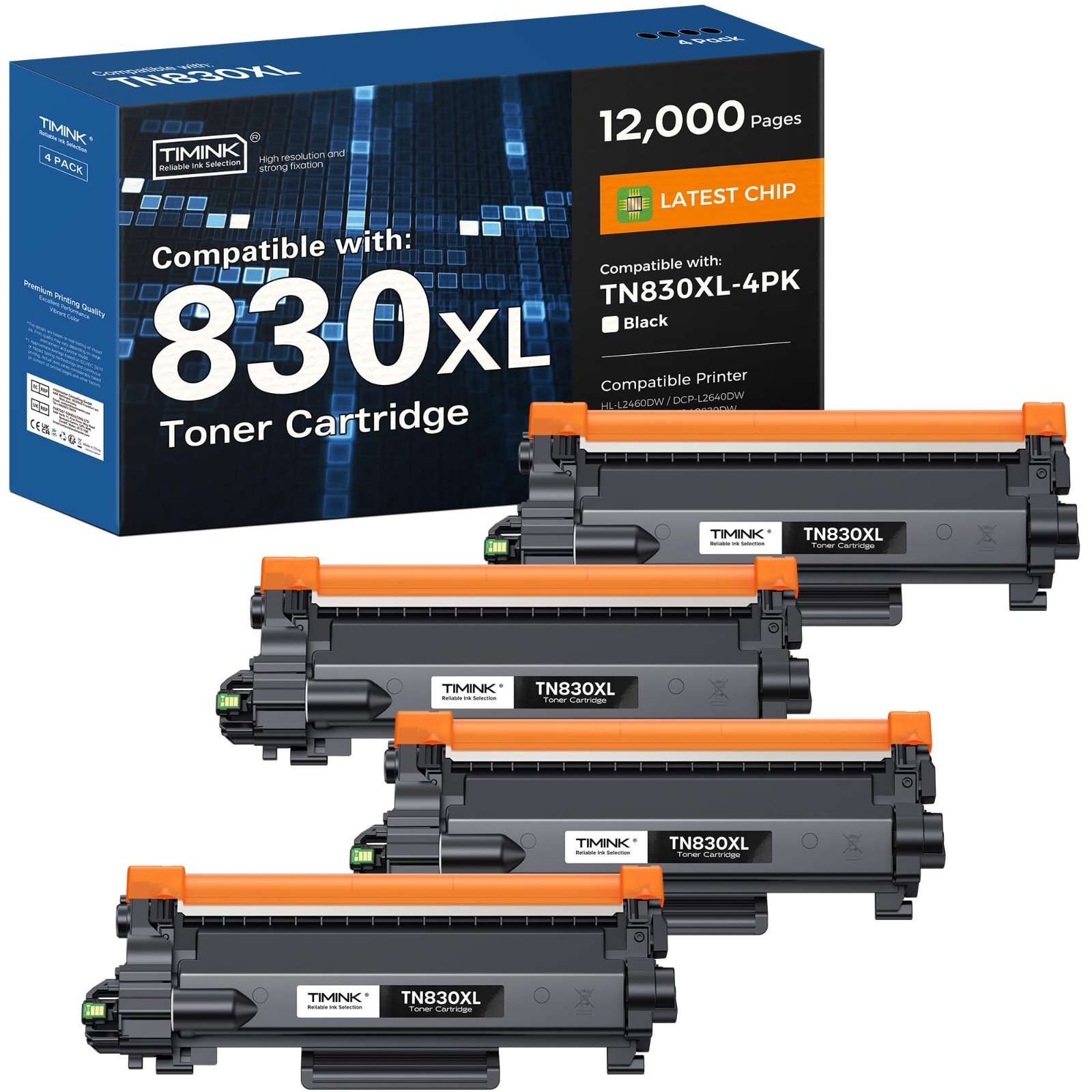 Compatible TN830XL Toner Cartridges Replacement for Brother TN 830XL TN830 TN830
