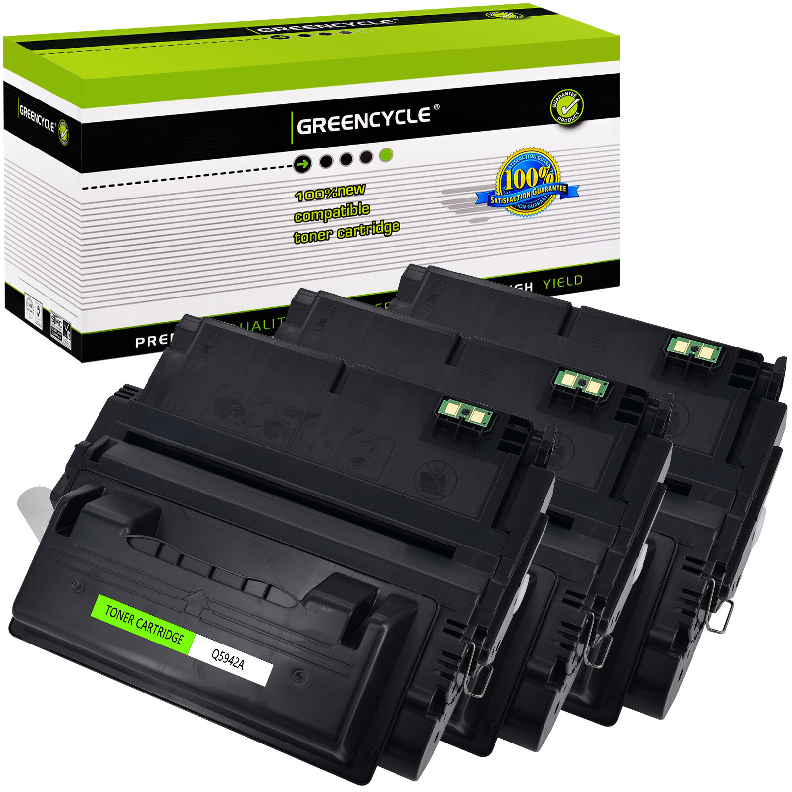 GREENCYCLE 3PK Q5942A Toner Compatible with HP LaserJet 4350 4350n 4350L 4350tn