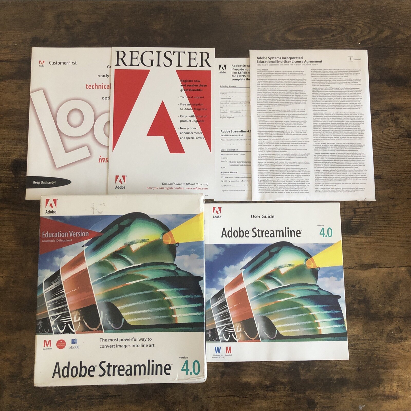 New - Adobe Streamline Version 4.0 Apple Macintosh MAC Line Tracing Program