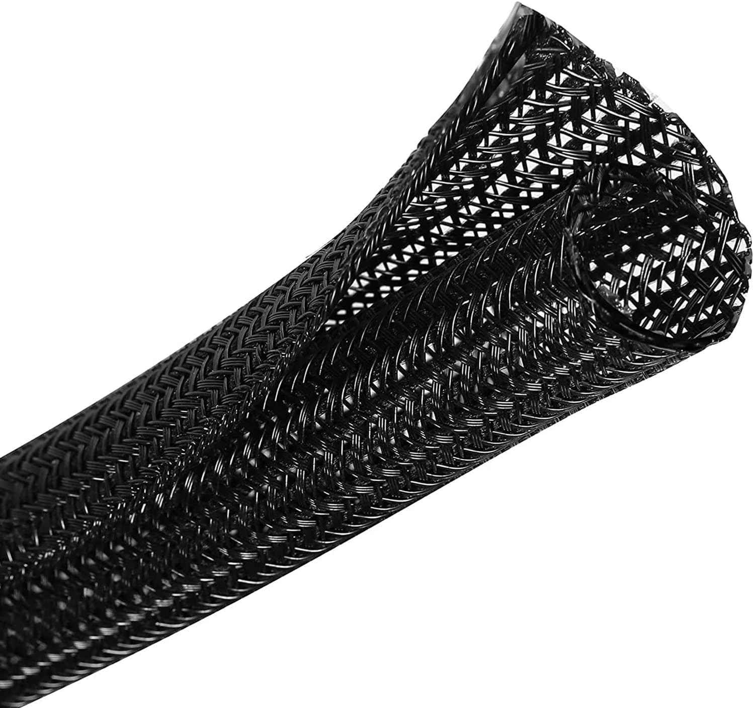 10Ft 1/2 Inch Cord Protector Wire Loom Tubing Cable Sleeve Split Sleeving for US