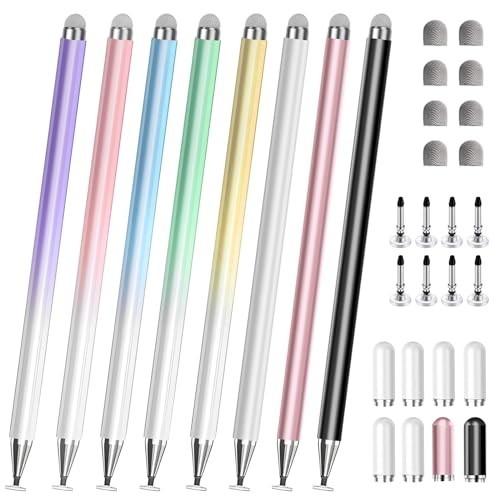 Stylus Pen Set, 8 Pack, for Touchscreen Devices, Drawing & Scrolling Tips