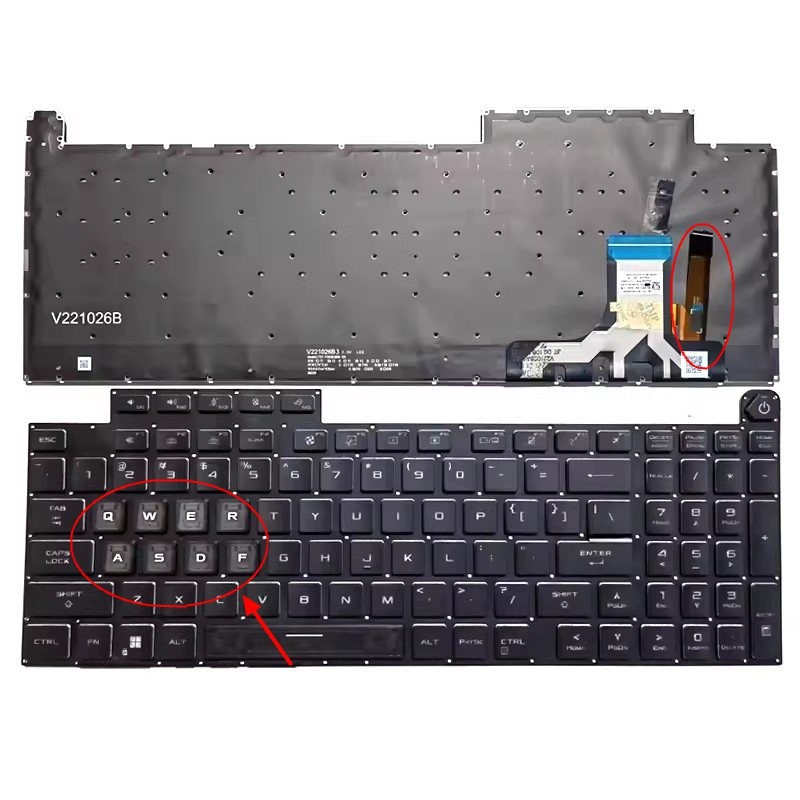 New ASUS ROG Strix G18 G814 G814JZ-N6003 G814JV-N5010 18" US keyboard Backlit