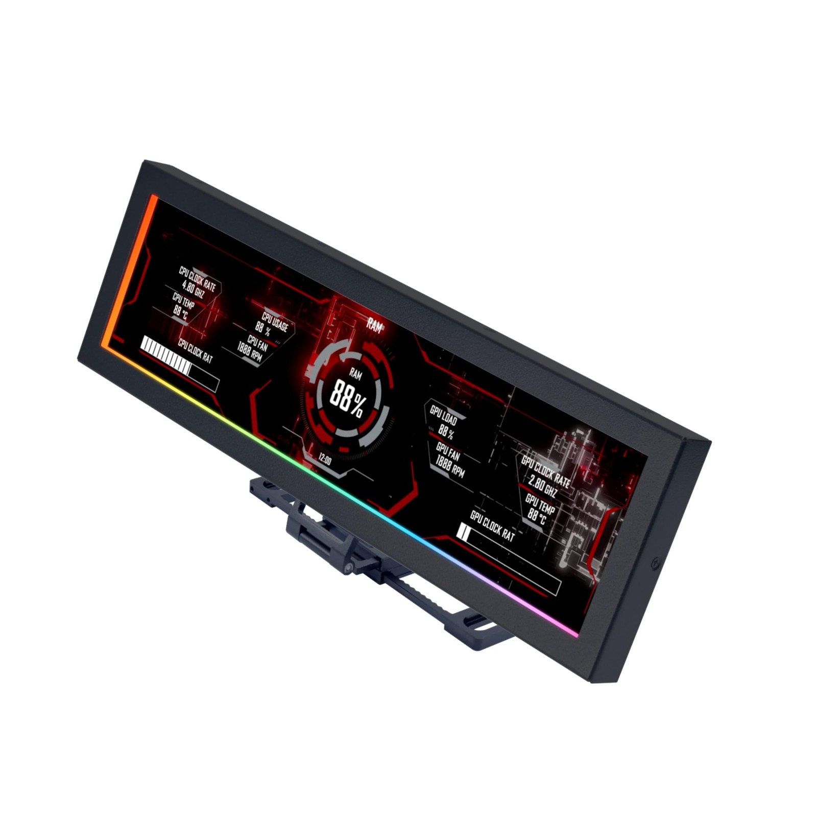 Lian Li 8.8" Universal Screen-Black-SM088X 5.80, Black
