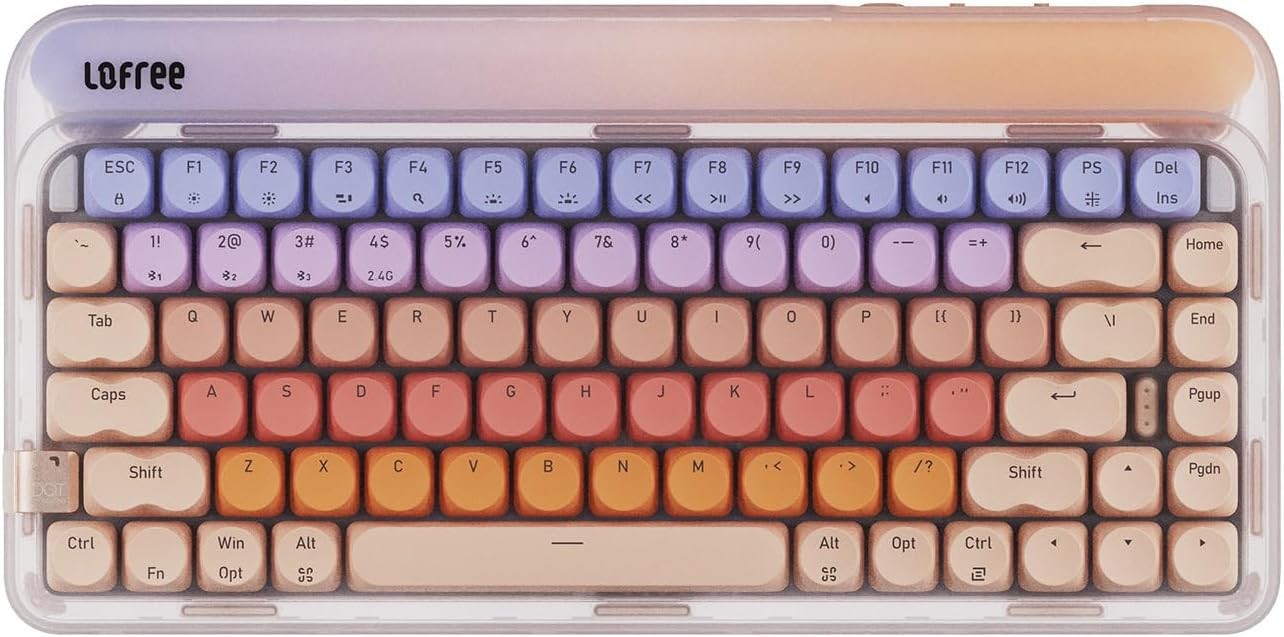 LOFREE Sugar Color 70s 84-Key Tri-Mode Mechanical Keyboard - Gateron Linears