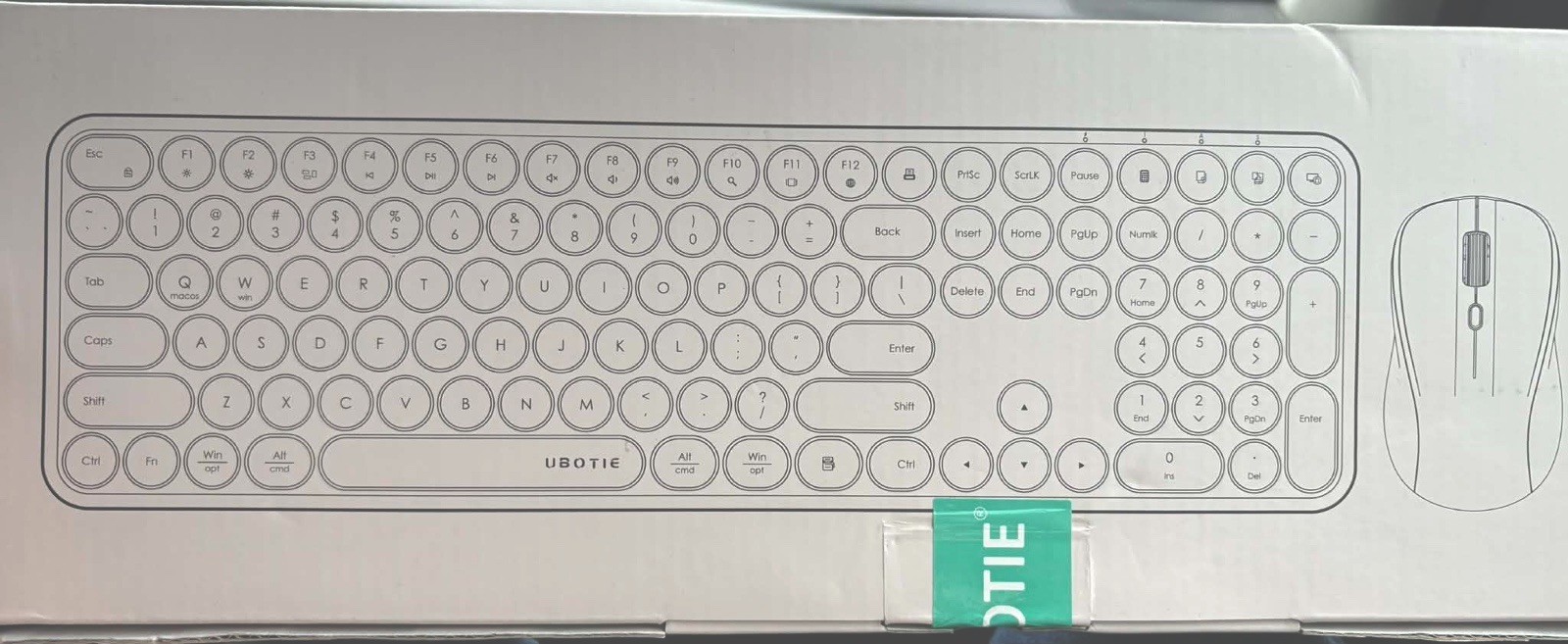 UBOTIE Keyboard and Mouse Set