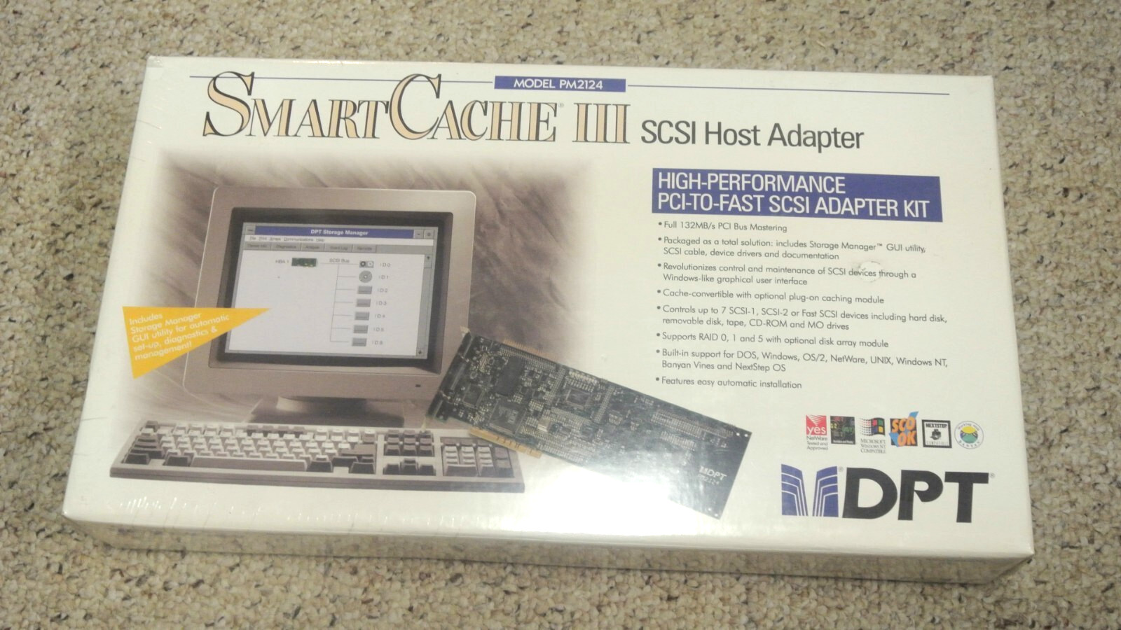 SCSI HOST ADAPTER SMART CACHE III MODEL PM2124 PCI-TO-FAST-SCSI Adapter Kit