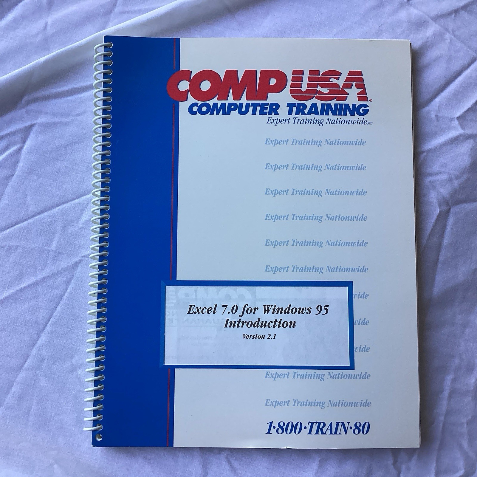 Comp USA Computer Training Book Excel 7.0 for Windows 95 Intro 3.5" &Floppy Disk