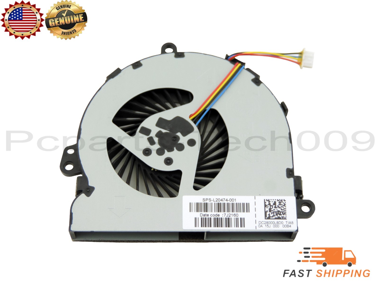 Genuine CPU Cooling Fan For HP 15-DA 15-DB with AMD CPU series L20474-001