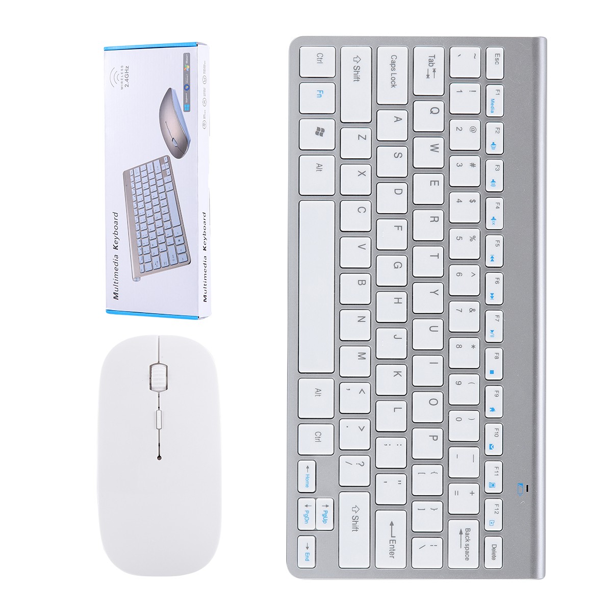 Wireless Keyboard and Mouse Combo 2.4GHz Slim Full Size For PC Laptop Computer