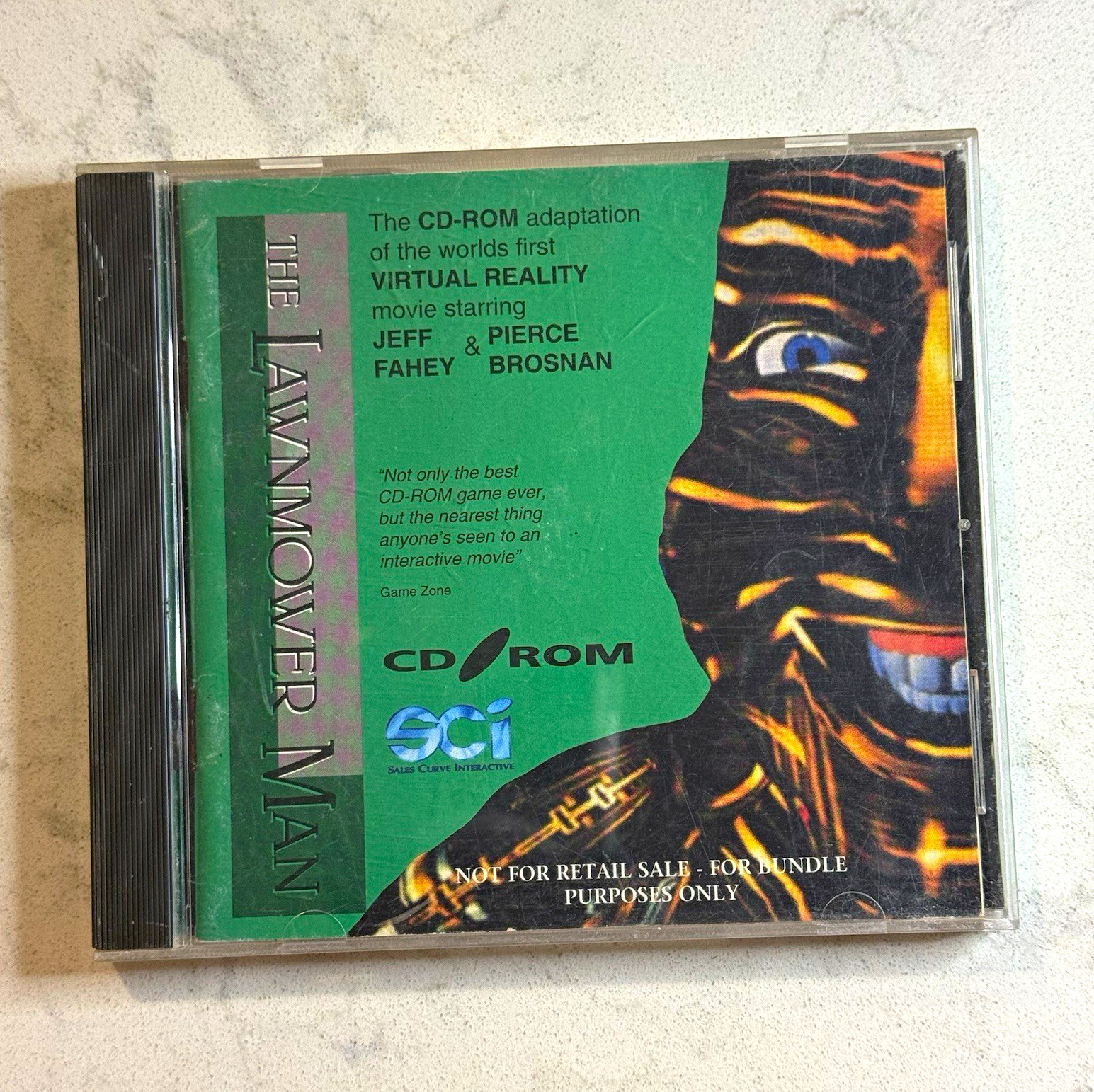The Lawnmower Man CD-ROM PC Game Jeff Fahey Pierce Brosnan SCI BX50