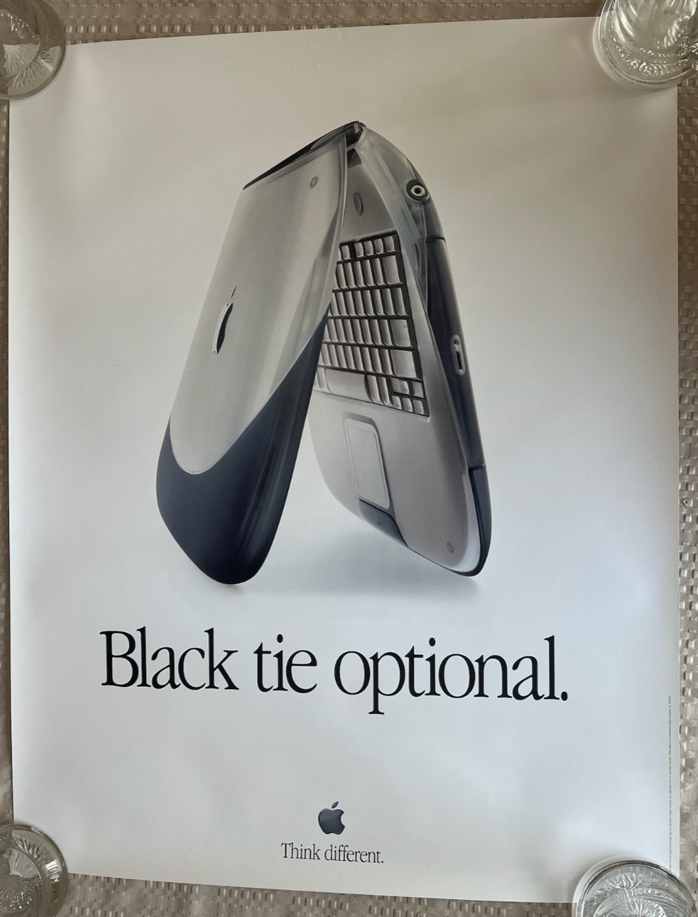 Graphite iBook "Black Tie" Promotional Poster (2000) 22"x28" - Apple Computer