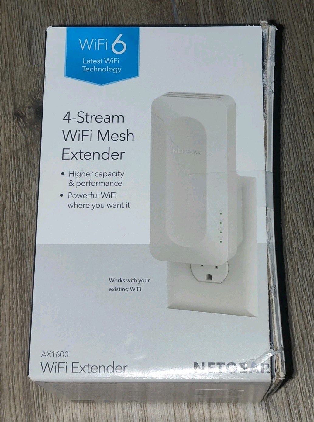 NETGEAR EAX11-100NAS WiFi 6 MESH RANGE EXTENDER AND SIGNAL BOOSTER NEW OPEN BOX 