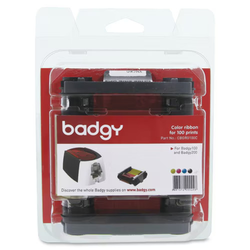 NEW Evolis Badgy Color Ribbon for 100 Prints Badgy100 & Badgy200 CBGR0100C
