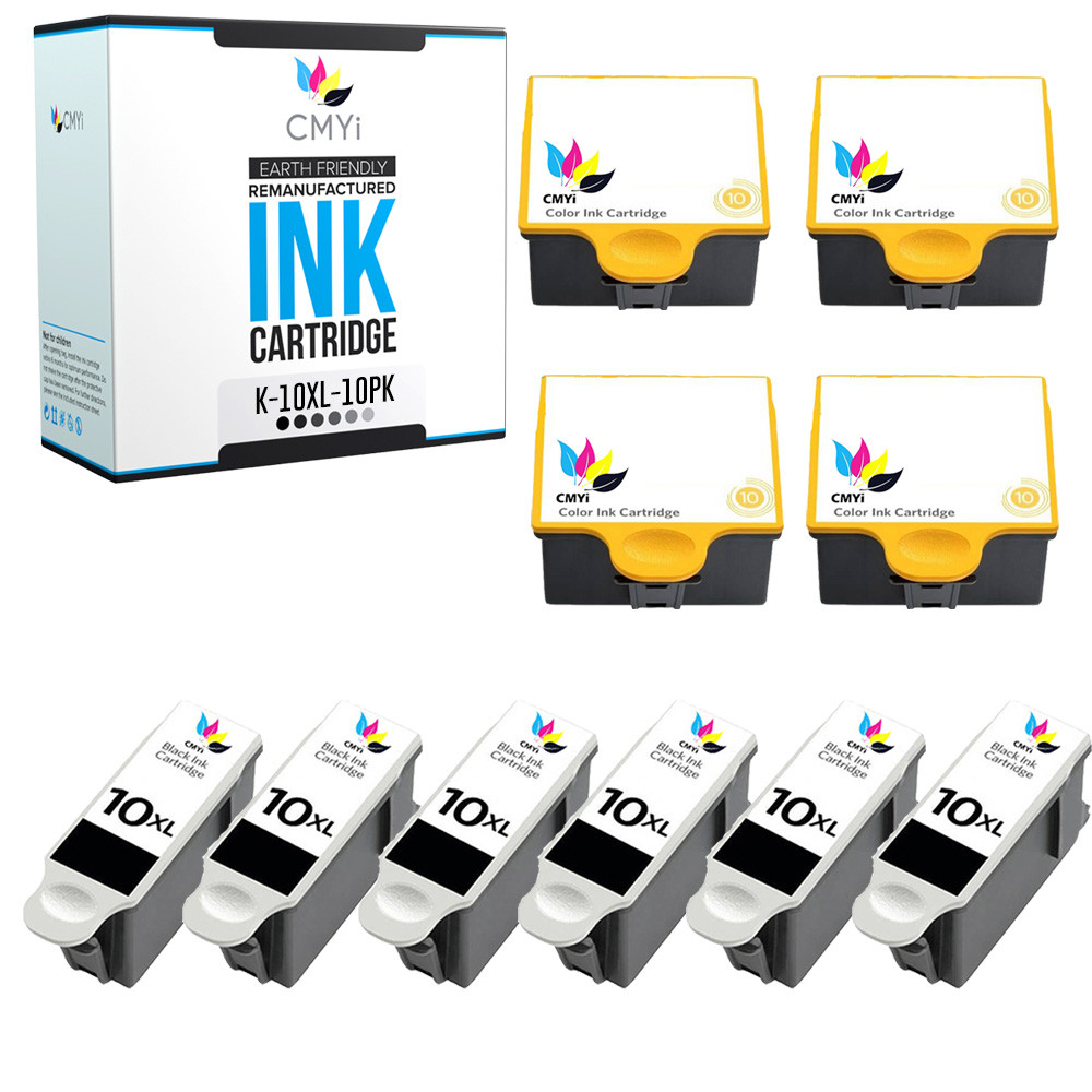 CMYi 10X Compatible 10XL Black Color Ink Cartridge for Kodak 10XL Hero EasyShare