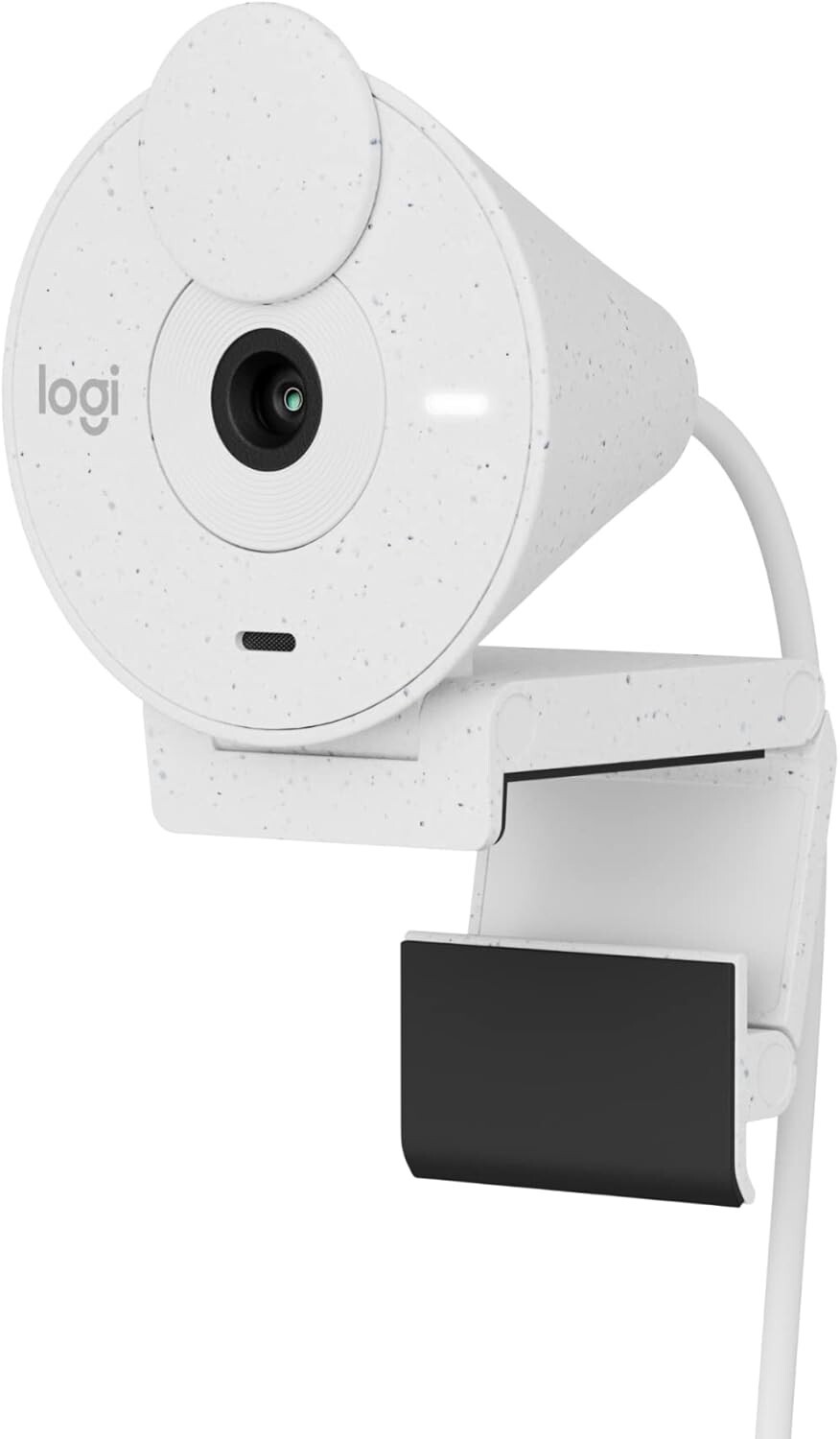 Logitech Brio 300 Full HD Webcam with Privacy Shutter, Off White