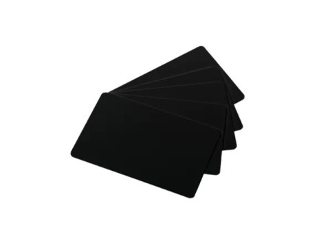 C8152 Evolis Plastic Card Black Long 500 Count PVC 20 mil 50 x ~D~