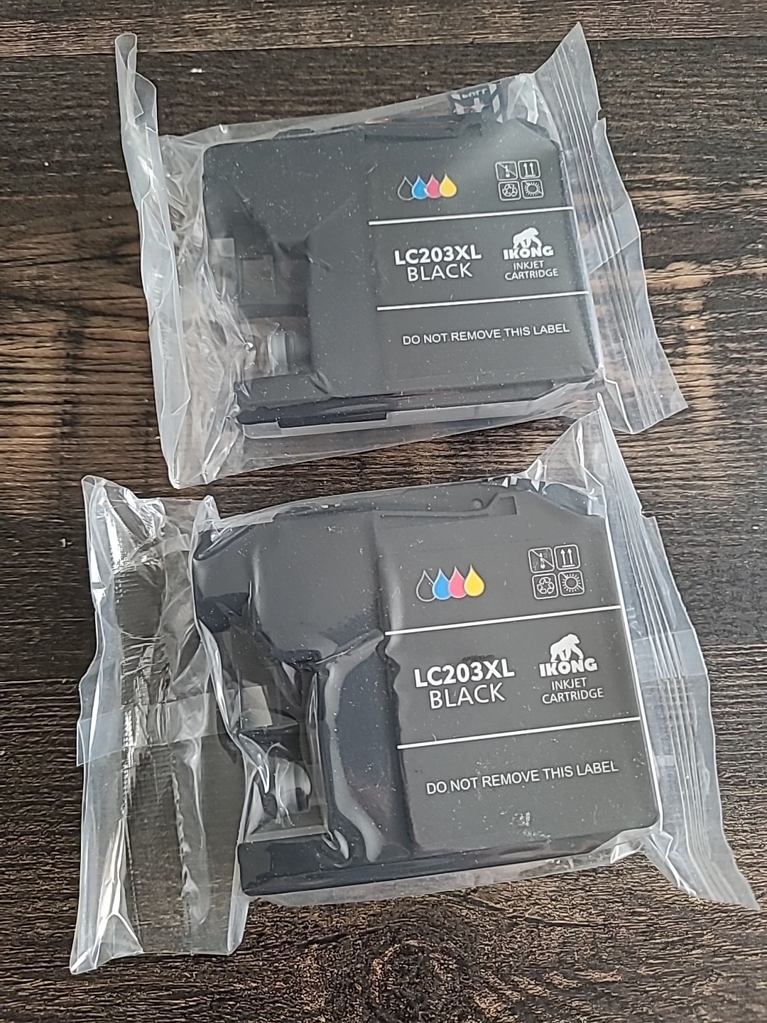 SEALED 🖤 IKONG LC203XL 2 Pack Inkjet Printer Ink Cartriges In Black