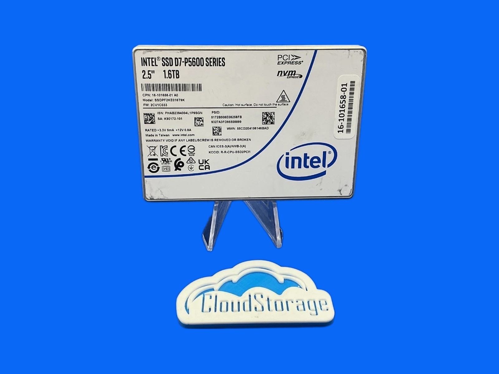 Intel D7-P5620 1.6TB 2.5IN U.2 NVMe PCIe 4.0 SSD SSDPF2KE016T9K
