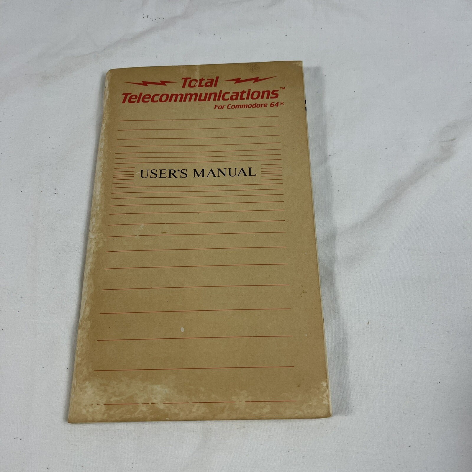 Total Telecommunications For Commodore 64 User's Manual Only no SOFTWARE