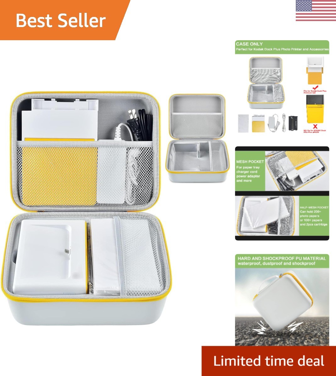 Molded Protective Holder for Kodak Dock Plus Printer: Travel-Ready Design