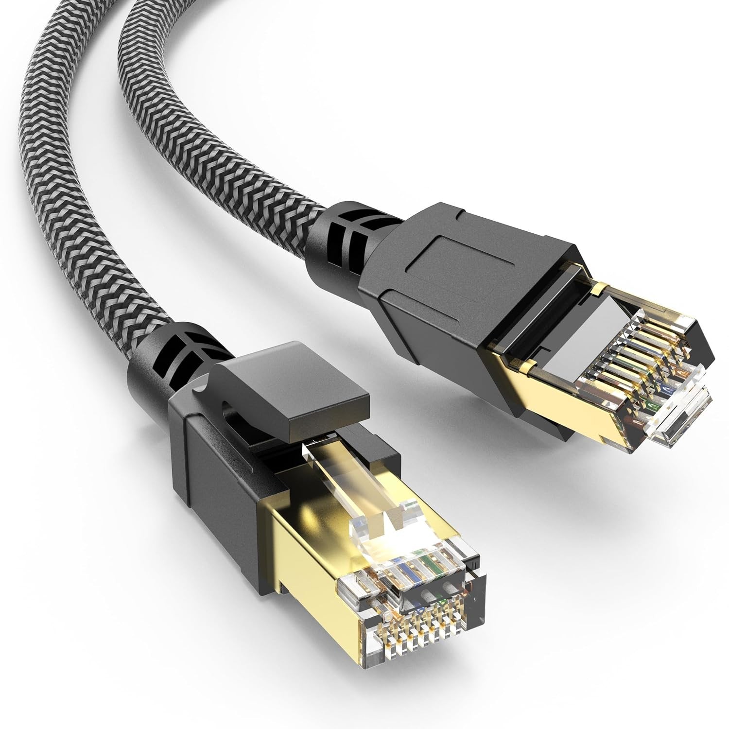 High-Performance Cat 8 Ethernet Cable 6ft, 2000MHz for Seamless Data Transfer